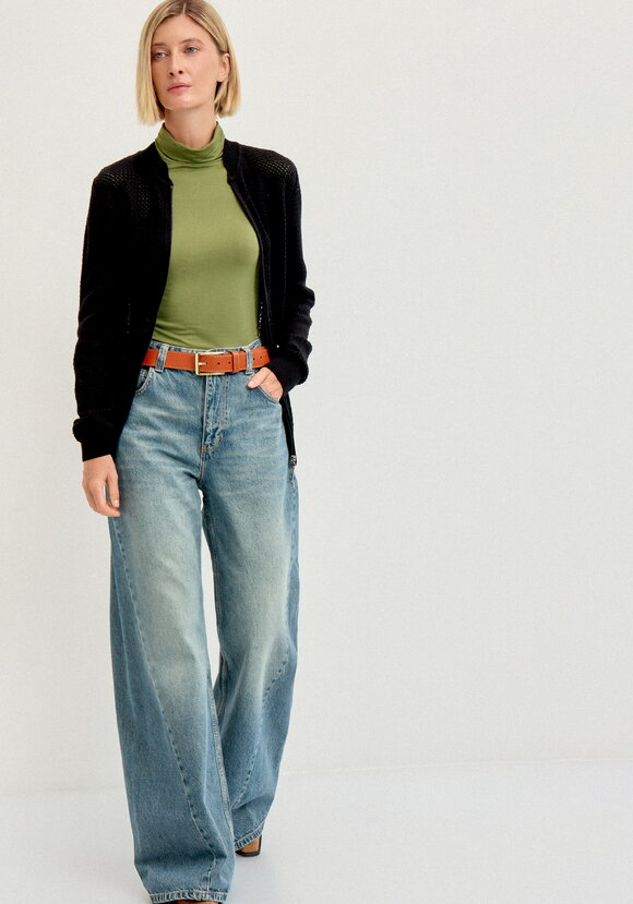 Бомбер ажурный на свободу движения шир.  580, рис. 23