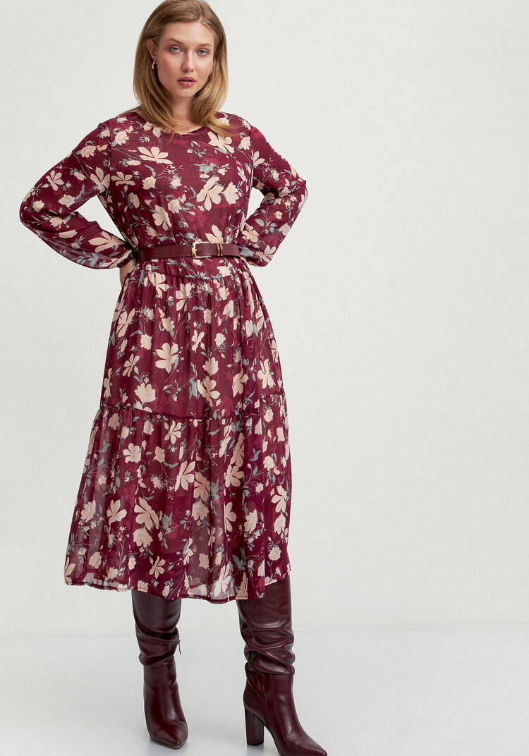 Платье свободного кроя с принтом цветок шир.  750, рис. 31