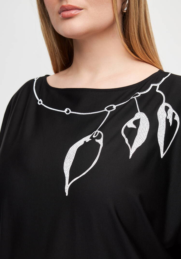 Блуза Загадочное ожерелье шир.  750, рис. 10