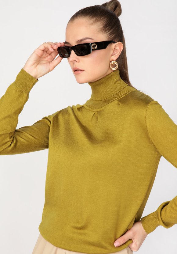 Джемпер женский со складками по полочке шир.  580, рис. 5