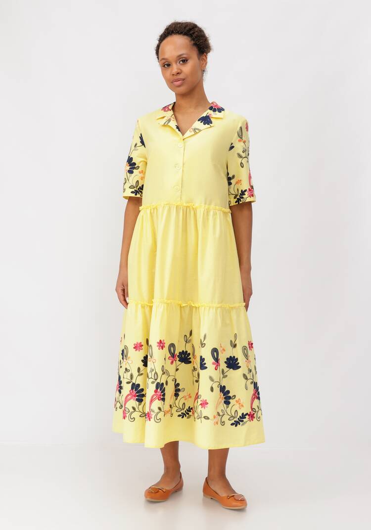 Платье ярусное с цветочной вышивкой шир.  750, рис. 28