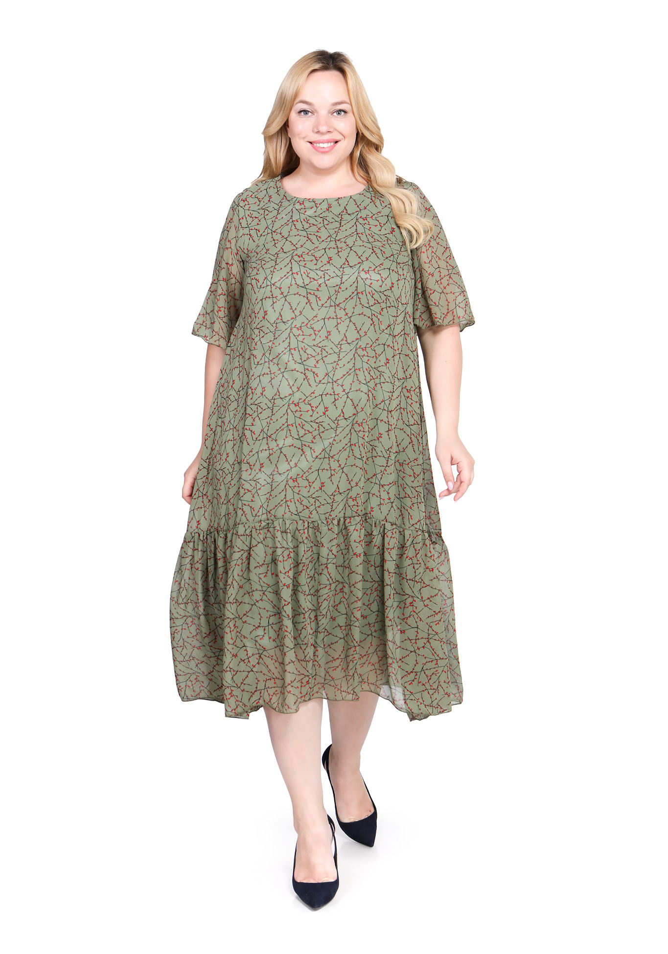 Платье "Идеальный романс" Bianka Modeno, размер 48, цвет фисташковый - фото 1