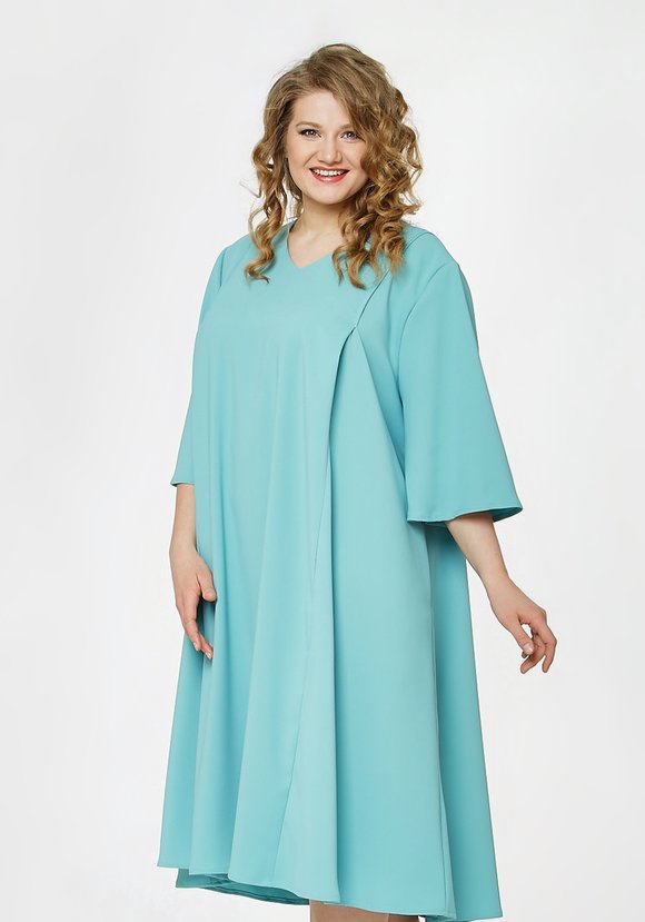 Платье с оригинальными рукавами и V вырезом шир.  580, рис. 4