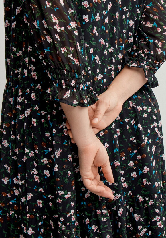 Платье миди из шифона с принтом шир.  580, рис. 6