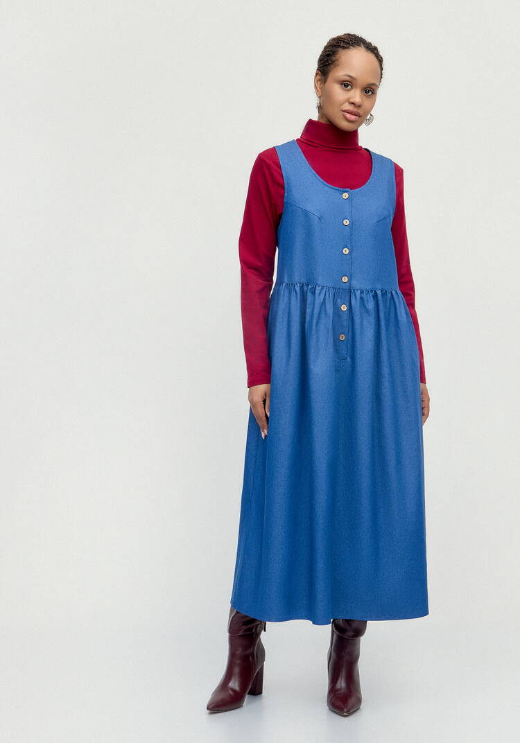 Сарафан оверсайз с отрезной линией талии шир.  750, рис. 24