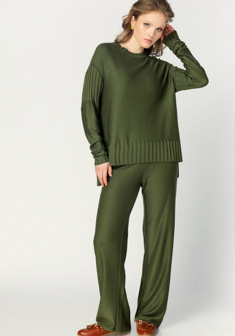 Джемпер женский со структурными полосами шир.  750, рис. 13