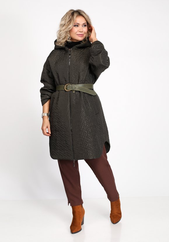 Пальто стеганое с застежкой-молнией шир.  580, рис. 23