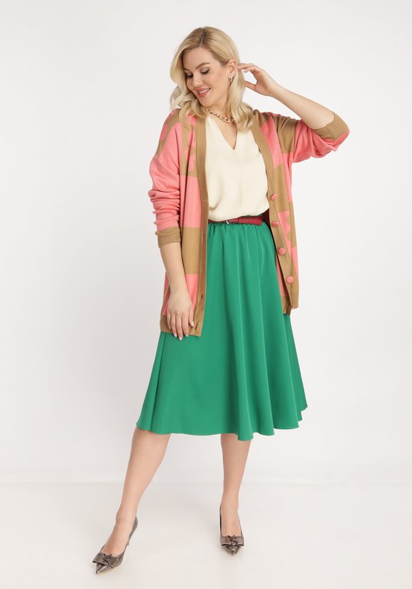 Кардиган на пуговицах с рисунком цветы шир.  580, рис. 8