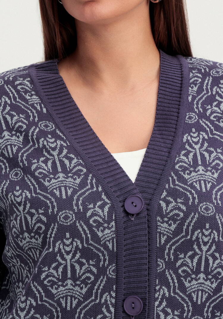 Кардиган с узорами и эффектом деграде шир.  750, рис. 21