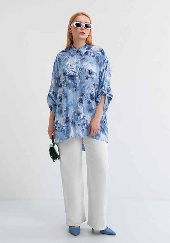 Блуза Цветочная радость шир.  580, рис. 9