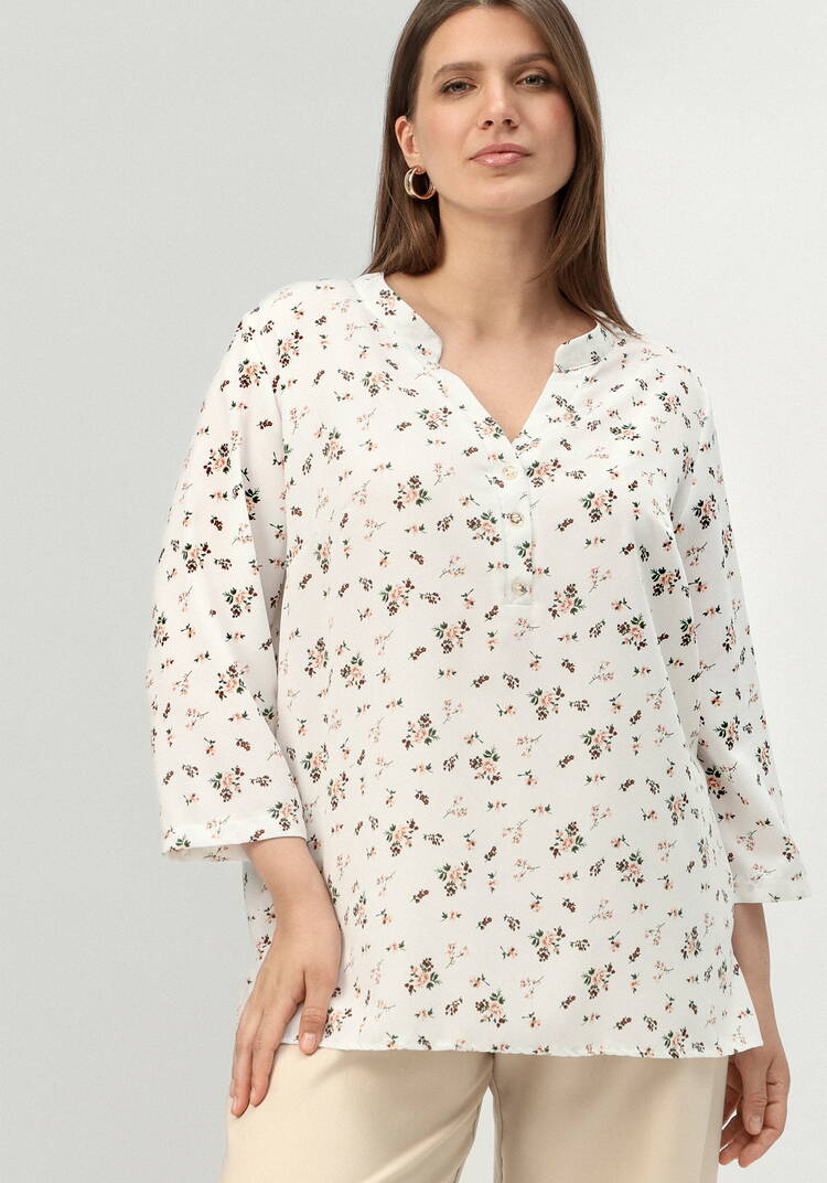 Блуза на пуговицах и разрезами по бокам шир.  750, рис. 4