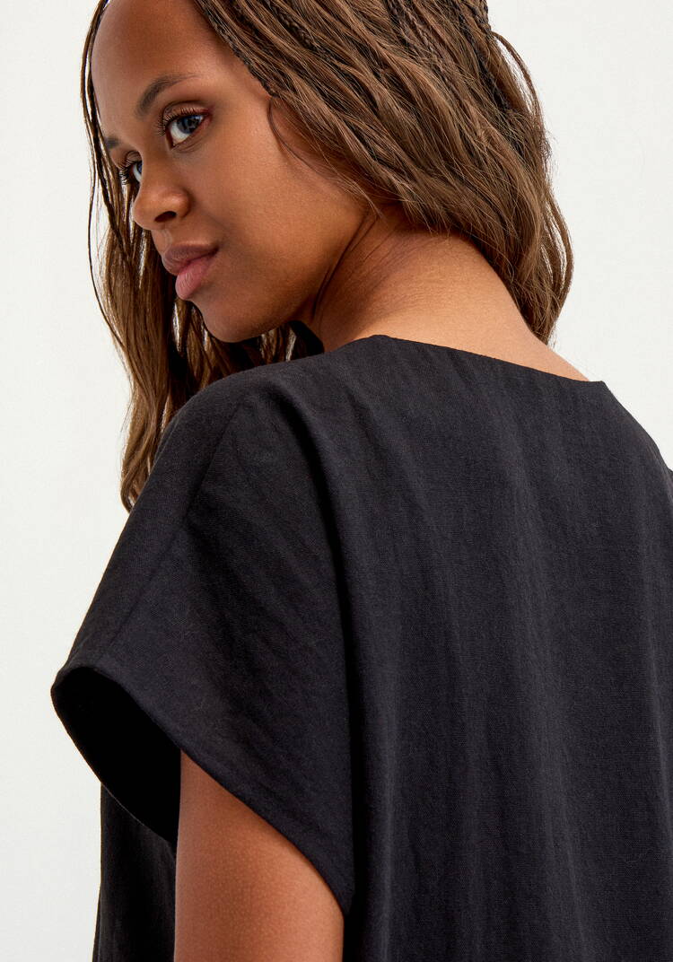 Туника изo льна с ассиметричным кроем шир.  750, рис. 6