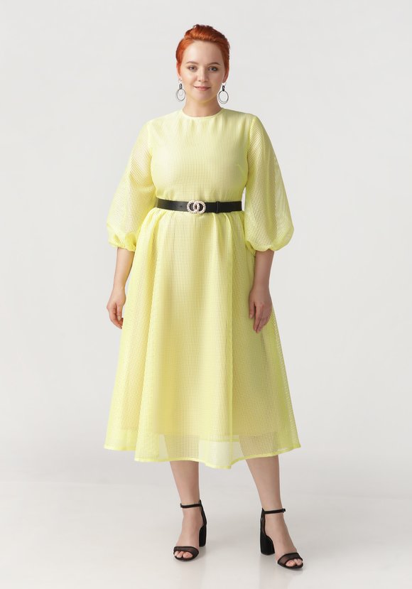 Платье с пышными рукавами шир.  580, рис. 3