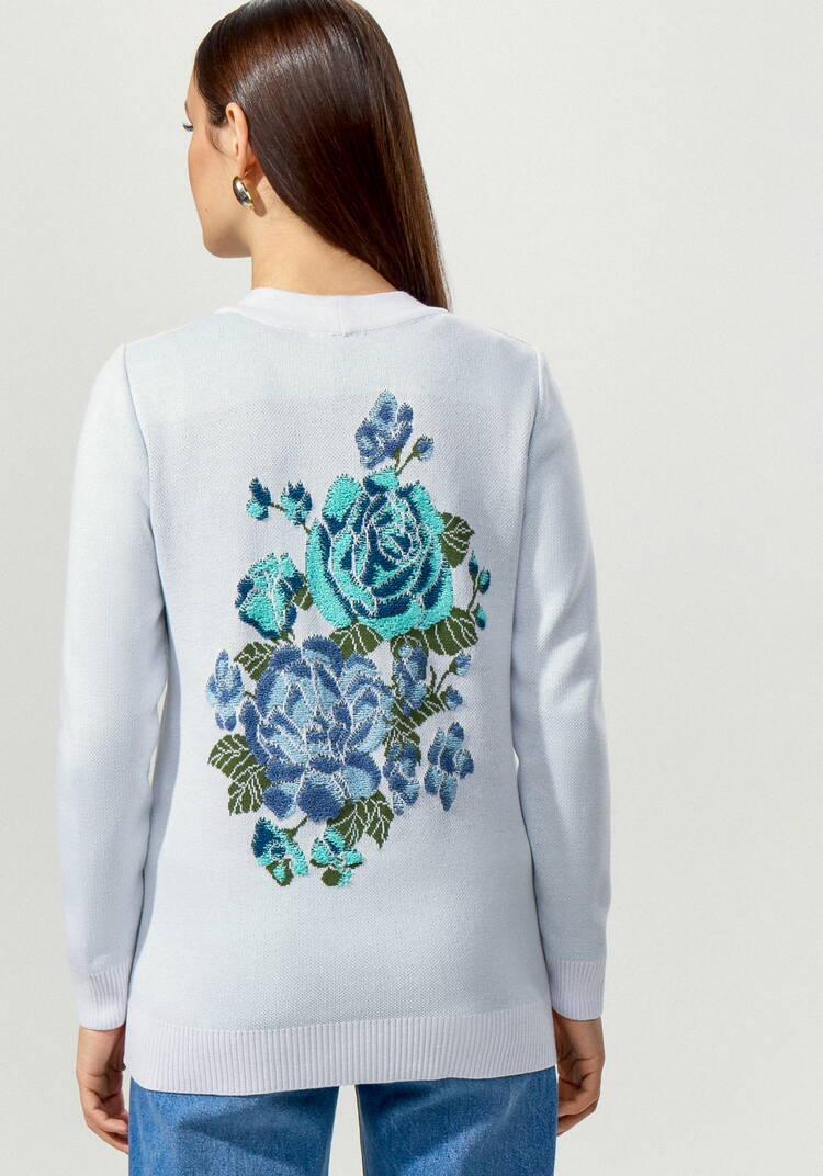 Кардиган с 3D рисунком на спинке шир.  750, рис. 12