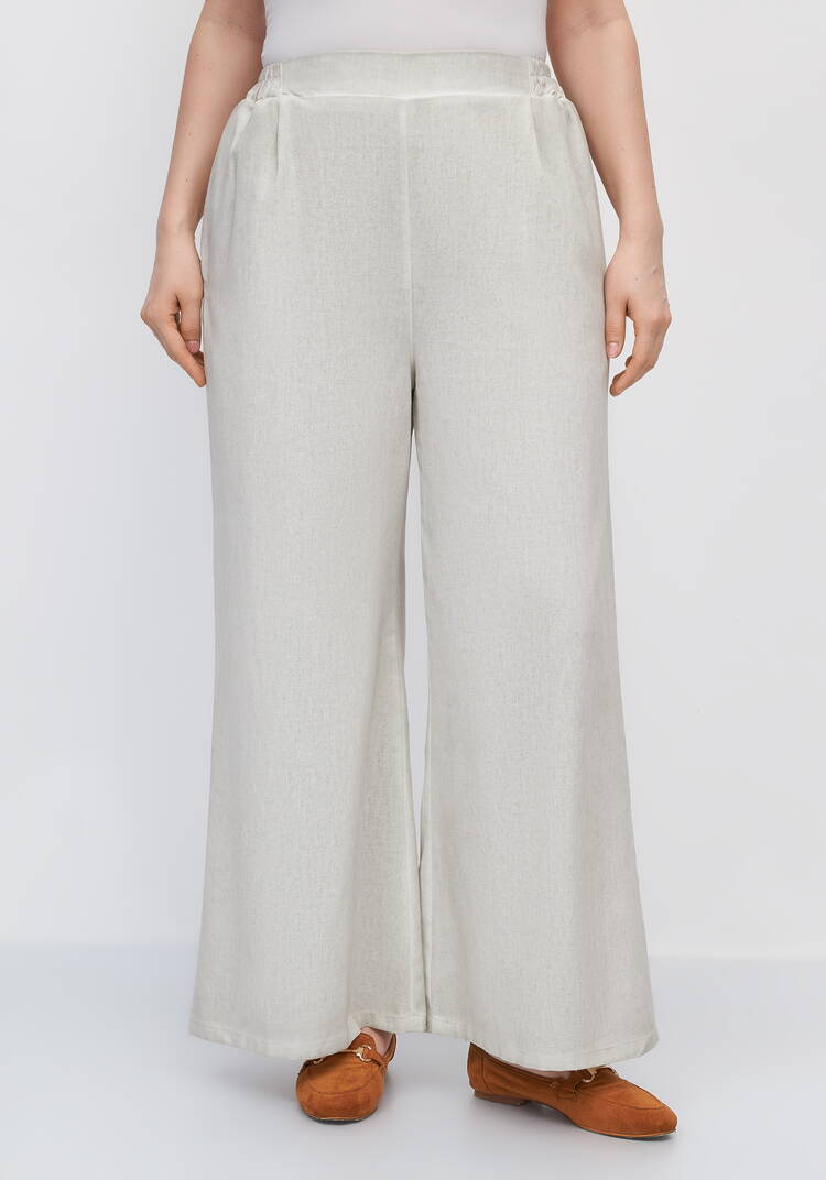 Брюки изо льнаГородская прохлада шир.  750, рис. 4