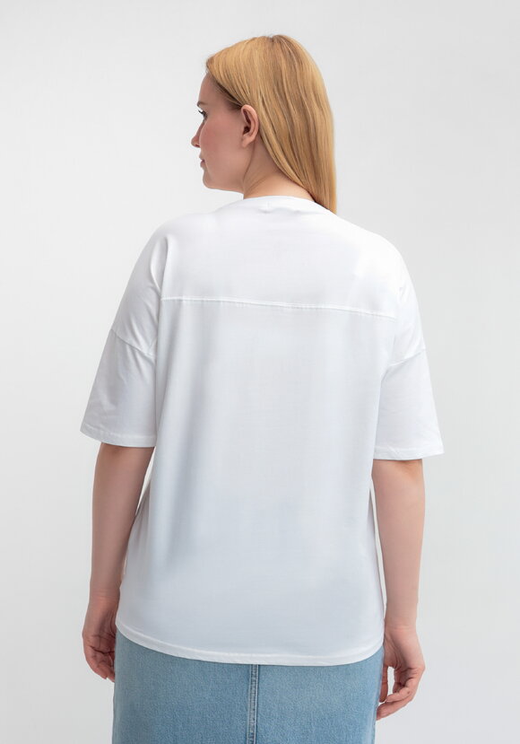 Футболка с принтом Зеленый цветок шир.  580, рис. 18