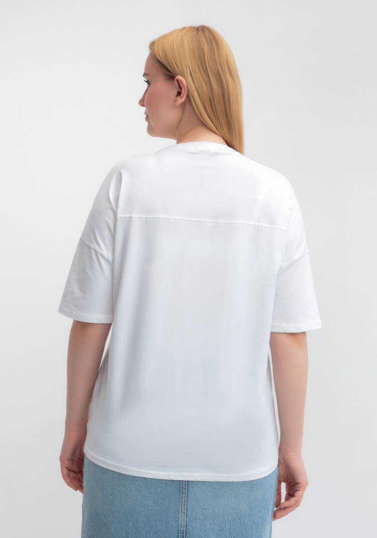 Футболка с принтом Зеленый цветок шир.  750, рис. 18