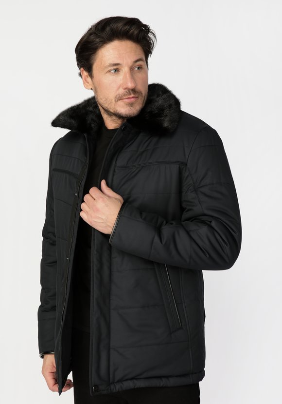 Куртка мужская с воротником меха норки Илья шир.  580, рис. 1