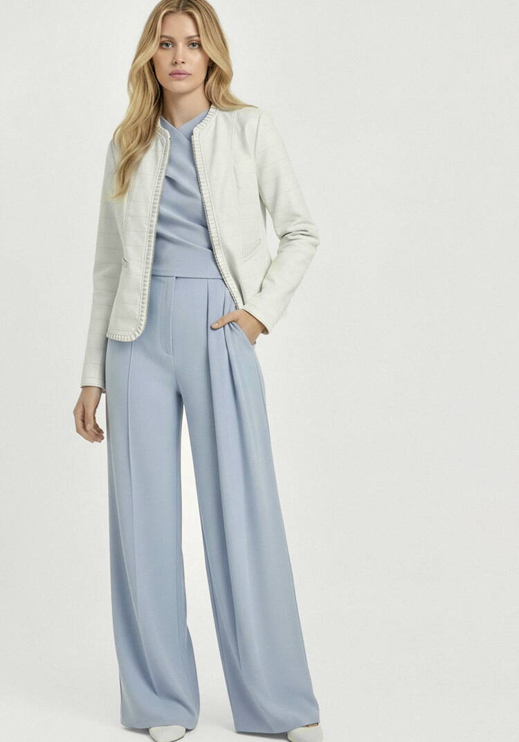 Куртка из экокожи с рюшей шир.  750, рис. 28