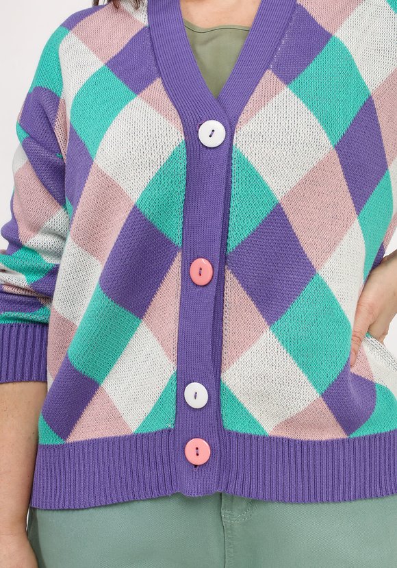 Кардиган Яркие ромбы шир.  580, рис. 20