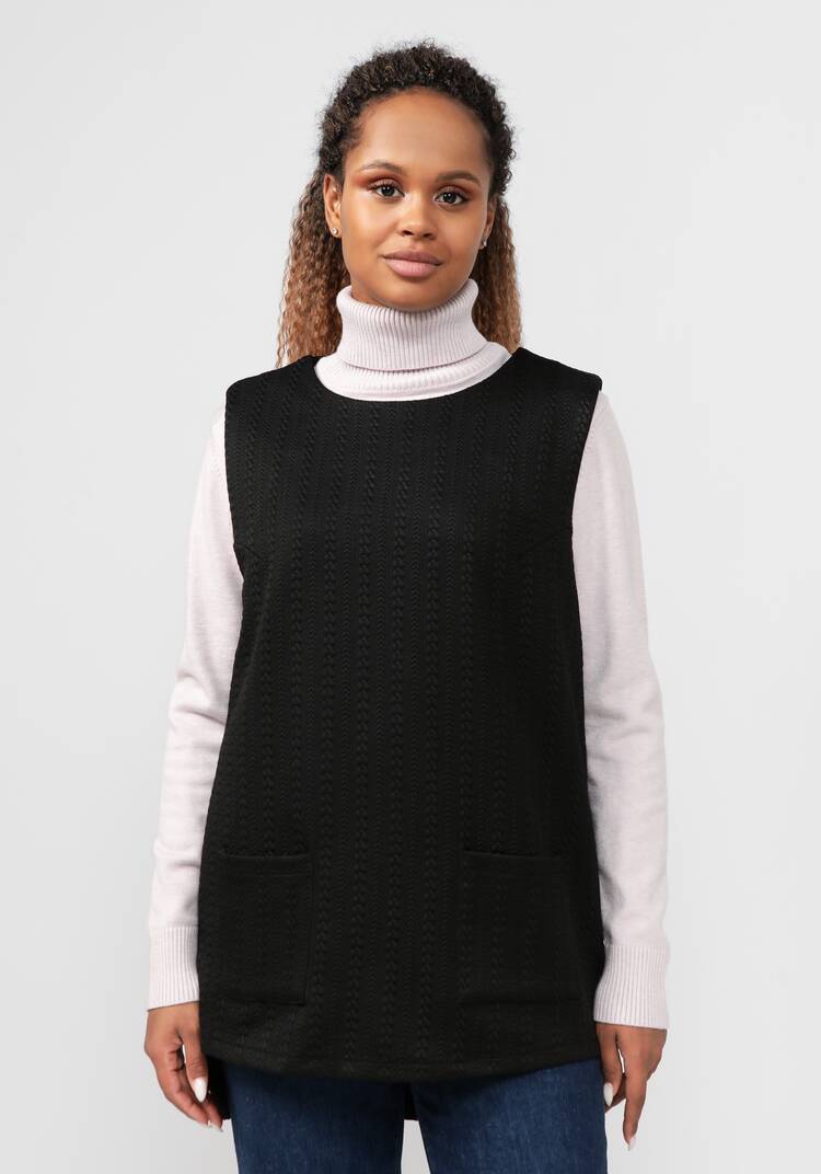 Жилет из фактурной трикотажной ткани шир.  750, рис. 16