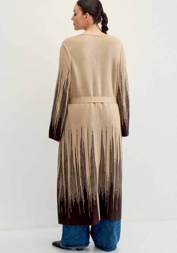 Кардиган удлиненный с принтом-абстракцией шир.  580, рис. 4