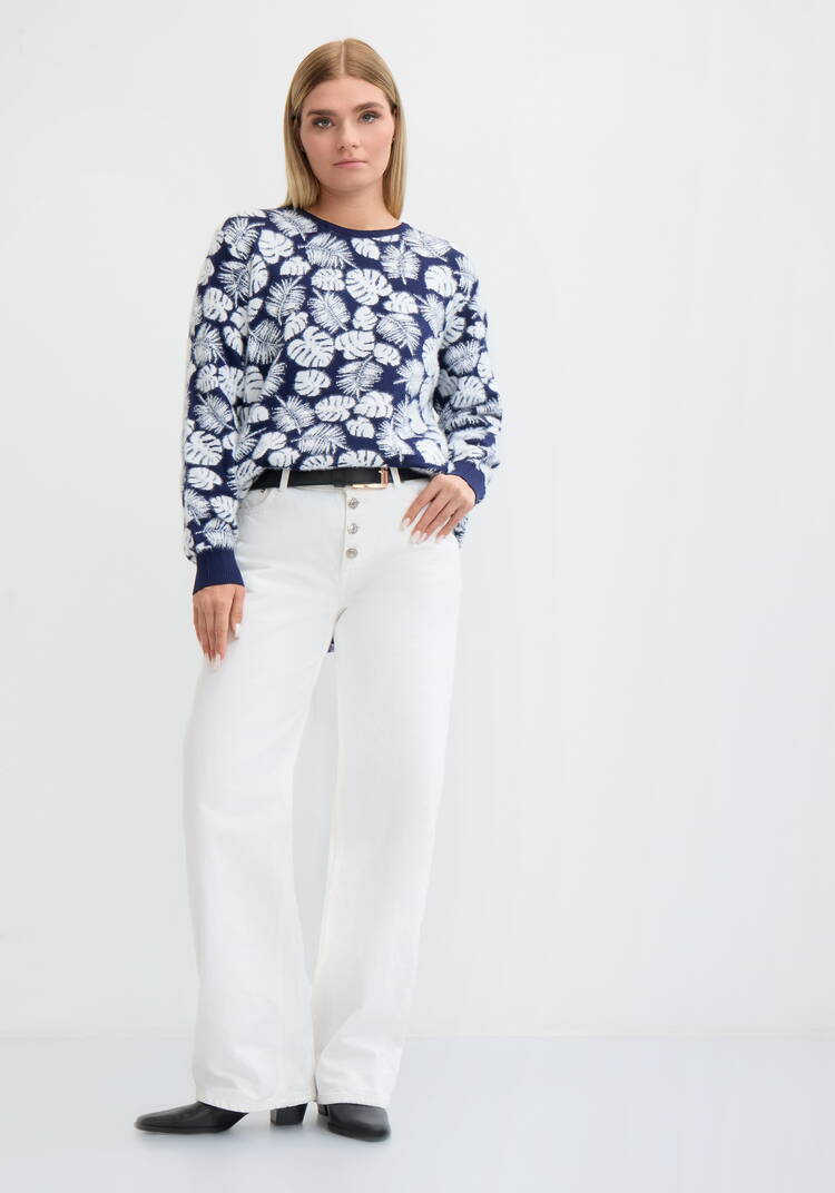 Туника пушистая с принтом шир.  750, рис. 61