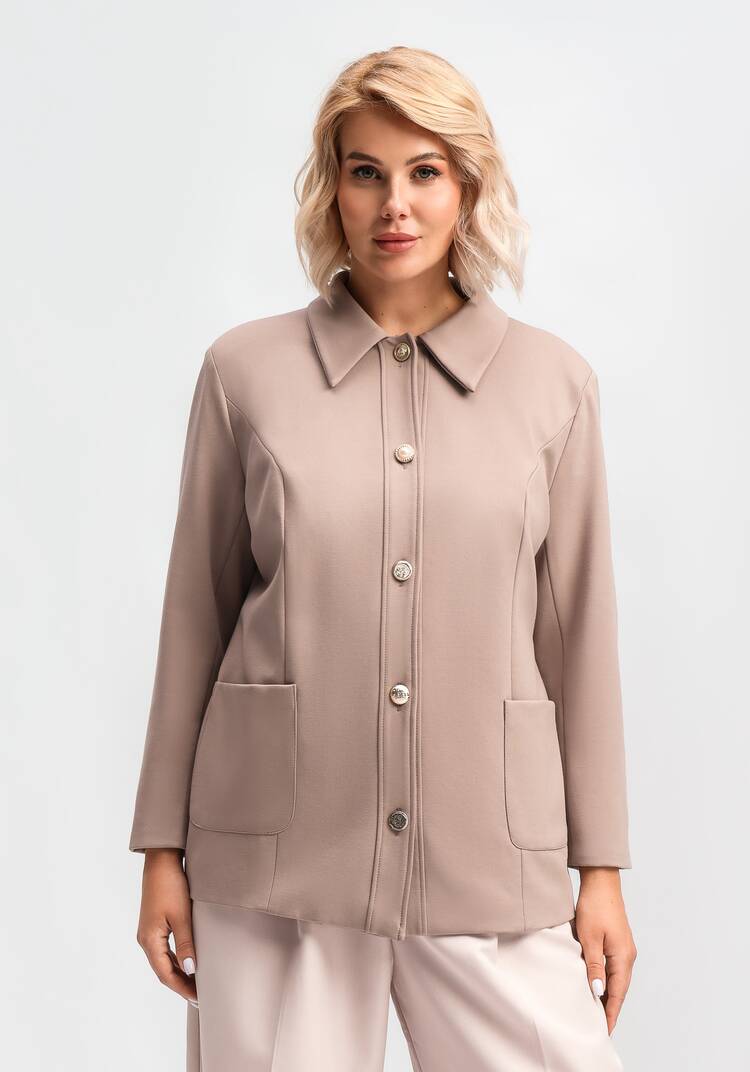 Пиджак с дизайнерскими пуговицами шир.  750, рис. 4