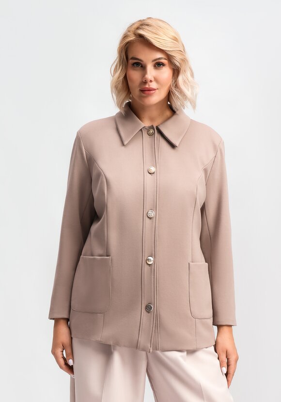 Пиджак с дизайнерскими пуговицами шир.  580, рис. 4