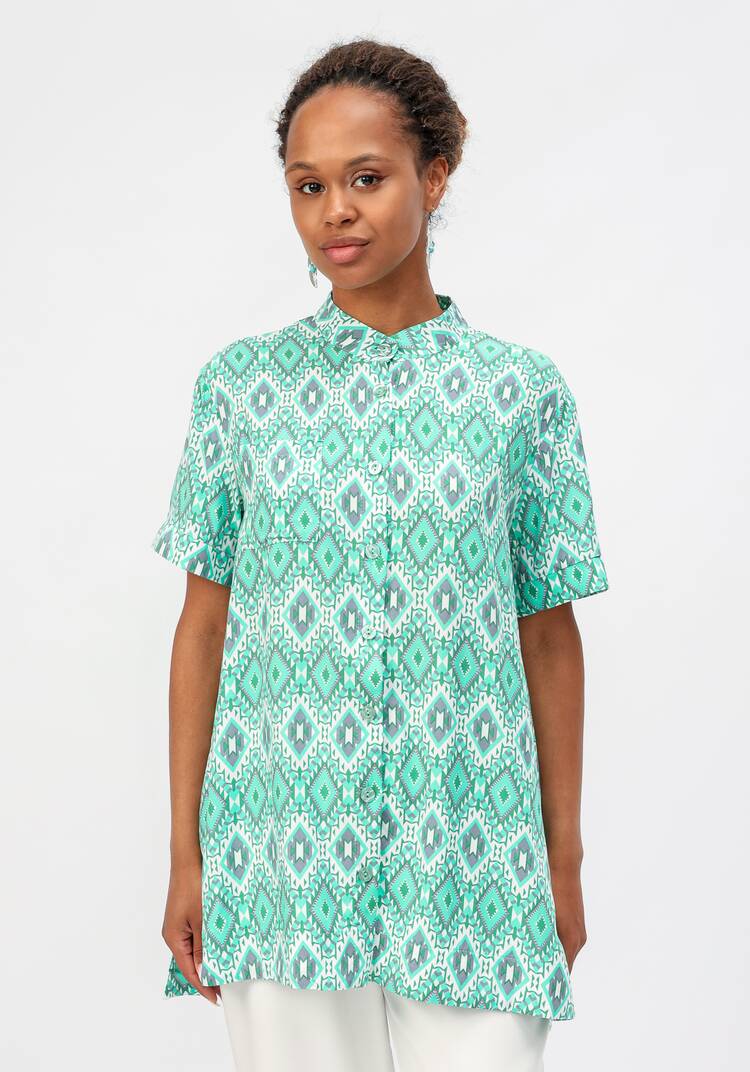 Блуза с геометрическим рисунком шир.  750, рис. 21