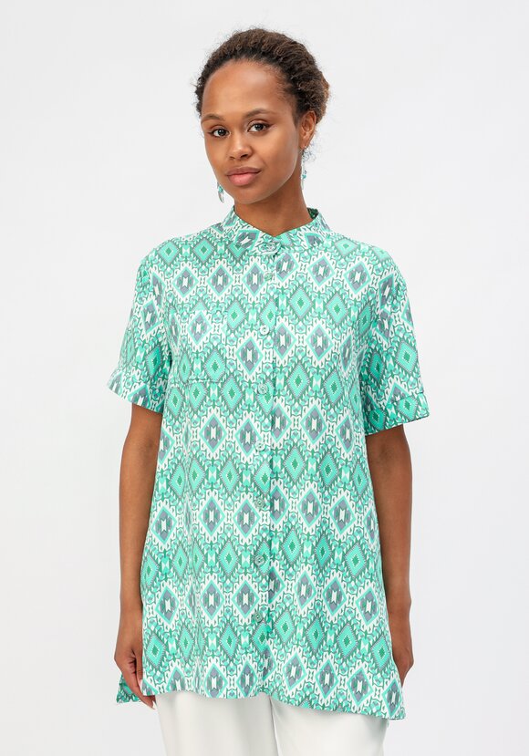 Блуза с геометрическим рисунком шир.  580, рис. 21