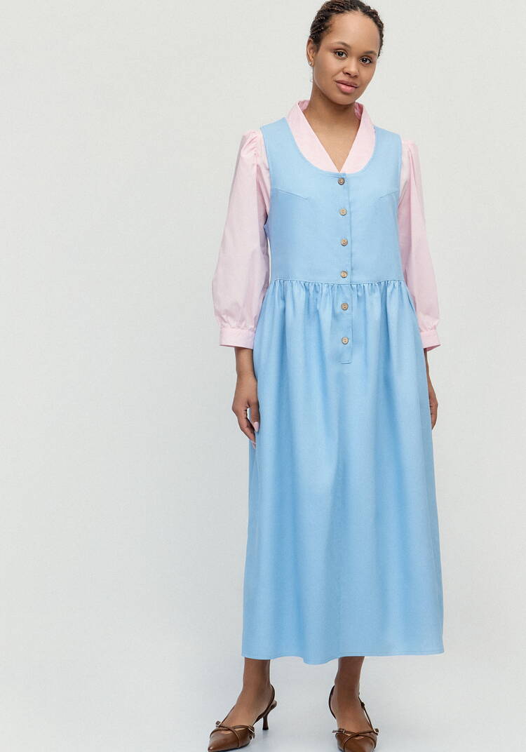 Сарафан оверсайз с отрезной линией талии шир.  750, рис. 13