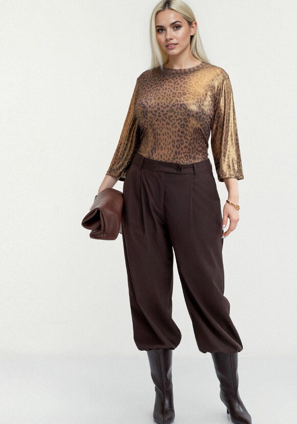 Блуза из ткани с голографическим принтом шир.  580, рис. 24