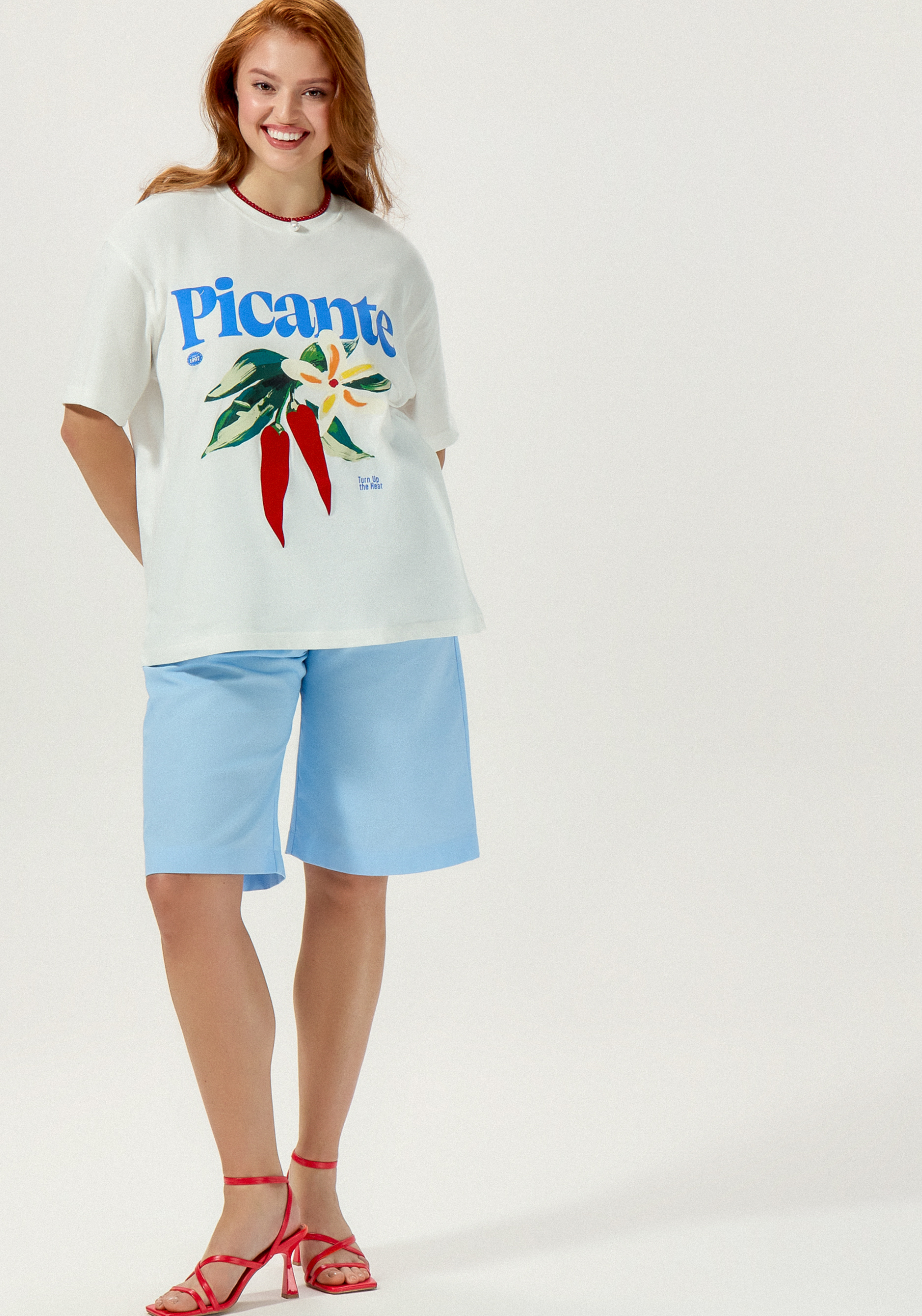 

Шорты изо льна свободного кроя, Голубой