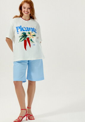 Шорты изо льна свободного кроя