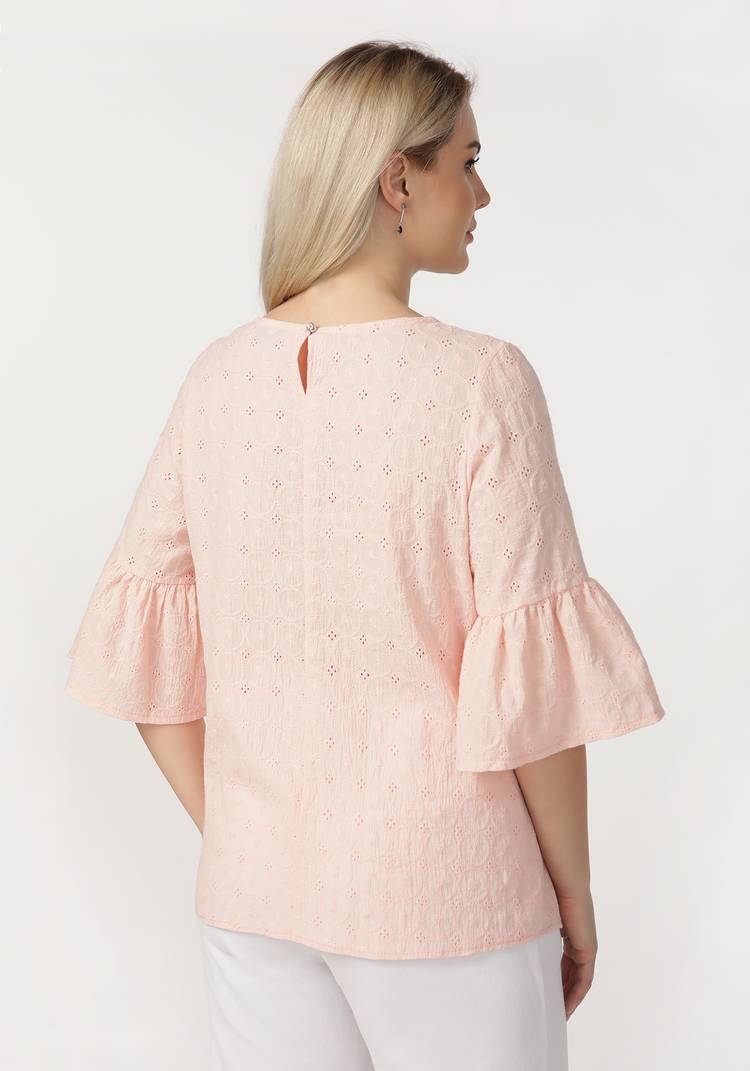 Блуза из шитья с воланом по низу рукава шир.  750, рис. 7