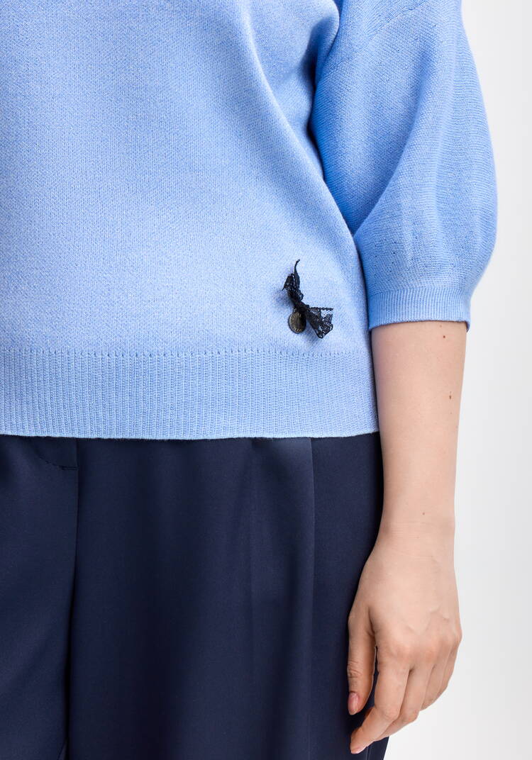 Джемпер с декором и рукавом 3/4 шир.  750, рис. 36