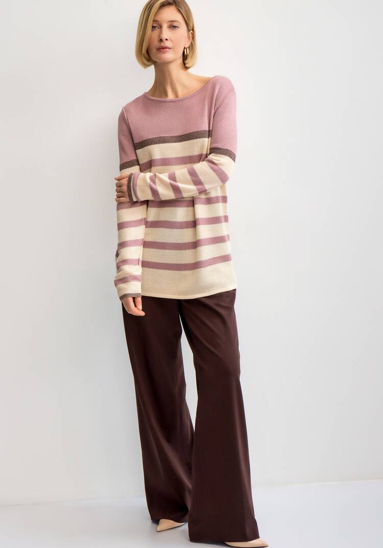 Джемпер в полоску с метанитью шир.  750, рис. 20