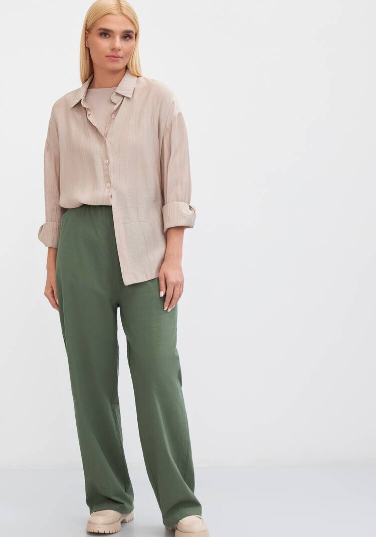 Брюки на резинке по поясу, прямые Симона шир.  750, рис. 7