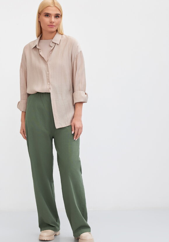 Брюки на резинке по поясу, прямые Симона шир.  580, рис. 7