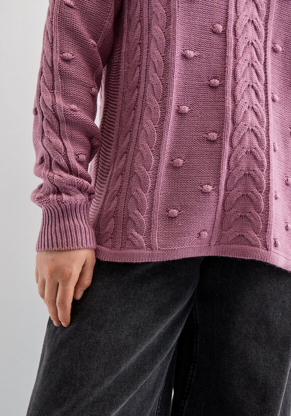 Джемпер с высокой горловиной и косами шир.  580, рис. 6