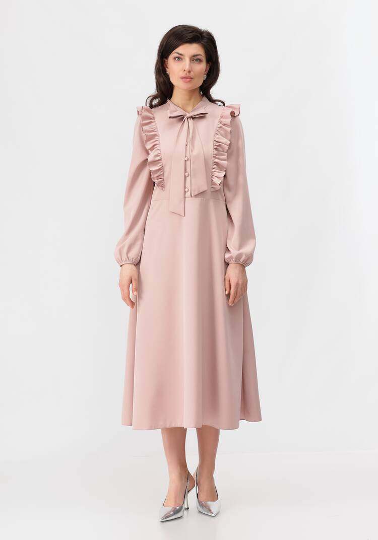 Платье с бантом свободного кроя шир.  750, рис. 4