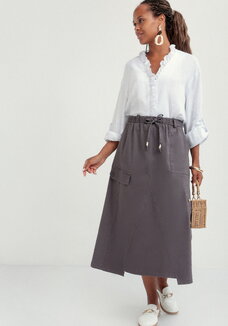 Юбка асимметричная на кулиске