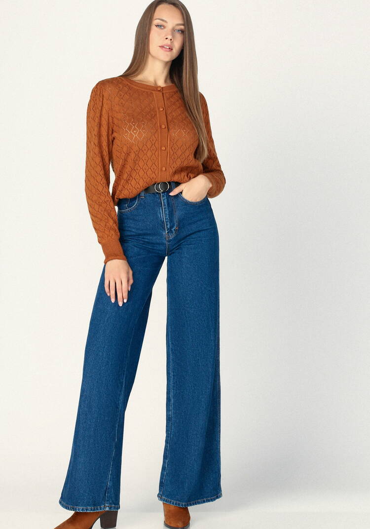 Кардиган ажурный с обтянутыми пуговицами шир.  750, рис. 31