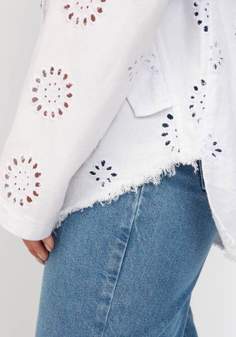 Джинсовая куртка с ришелье шир.  750, рис. 17