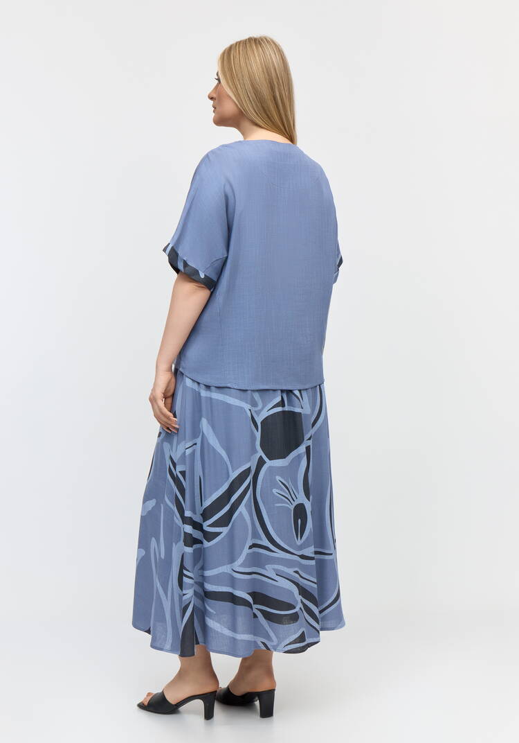 Костюм из вискозы: блуза с юбкой шир.  750, рис. 3