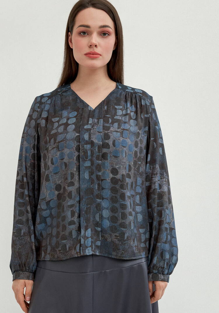 Блуза свободного кроя Омега шир.  750, рис. 4