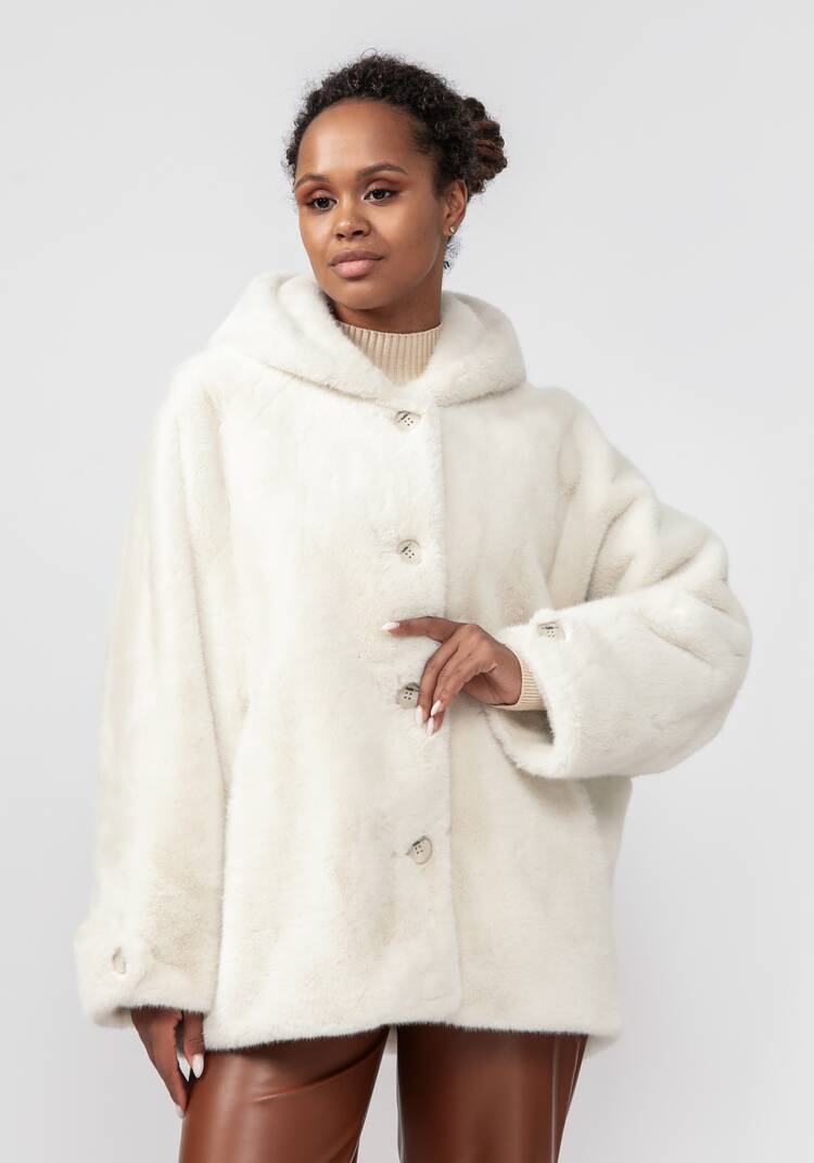 Полупальто из экомеха Моника шир.  750, рис. 15