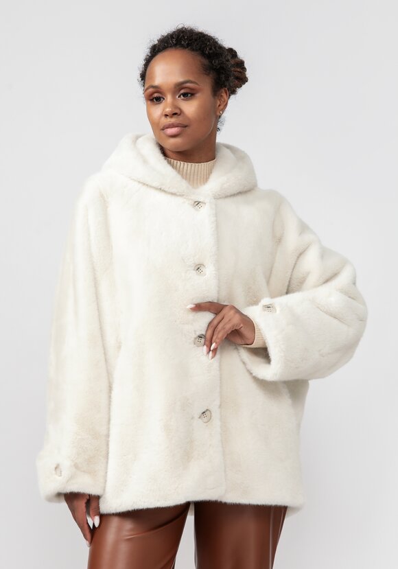 Полупальто из экомеха Моника шир.  580, рис. 15