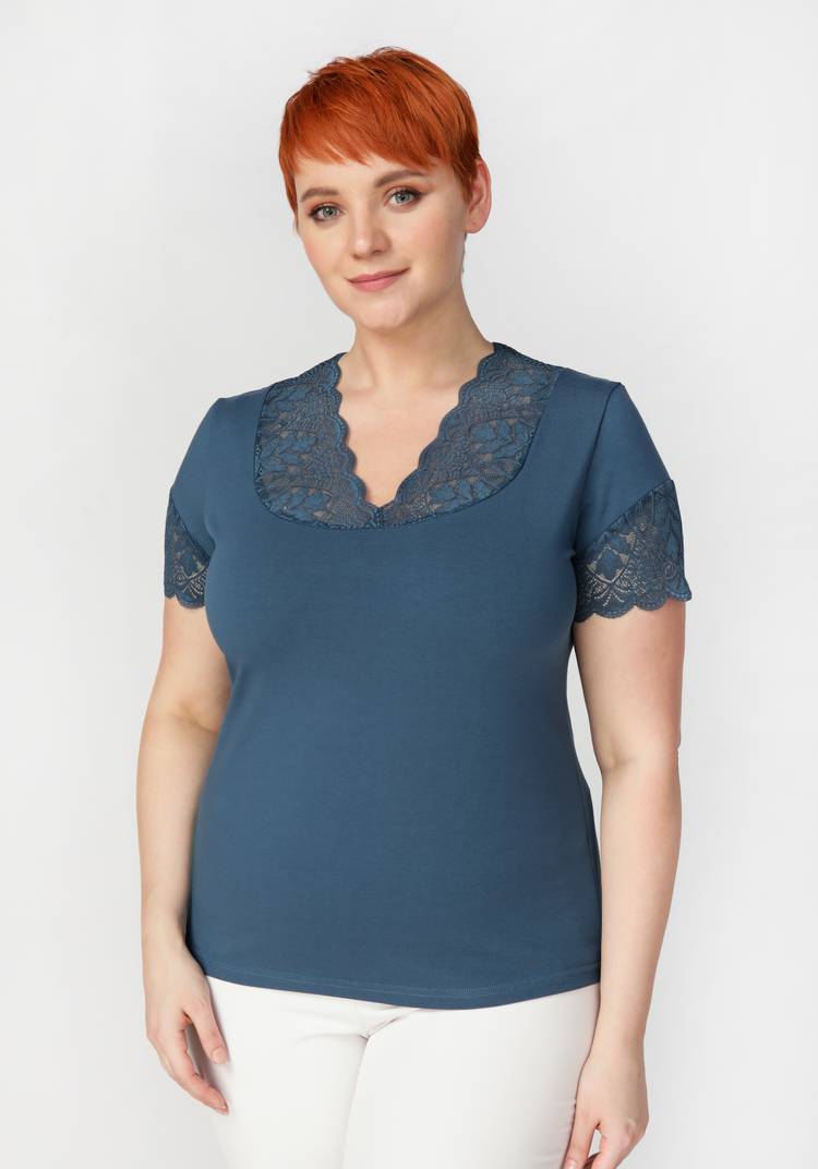 Майка женская с кружевом Радмила шир.  750, рис. 17